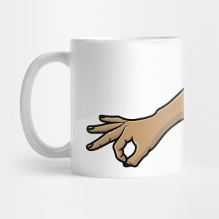 People Hand Gesture for Delicious Food Sticker vector illustration. People hand objects icon concept. Close up hand showing okay, perfect, zero gesture sticker logo design. Mug